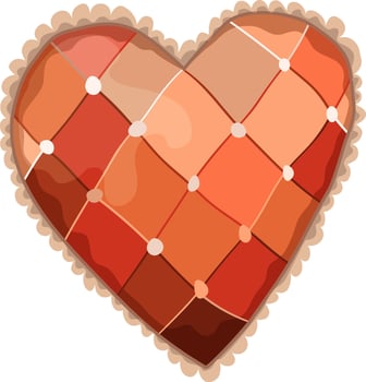 Valentine's day greeting card with heart. Heart vintage illustration. vector