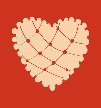 set of hand drawn doodle valentine elements for your design. Decor for valentine card. vector