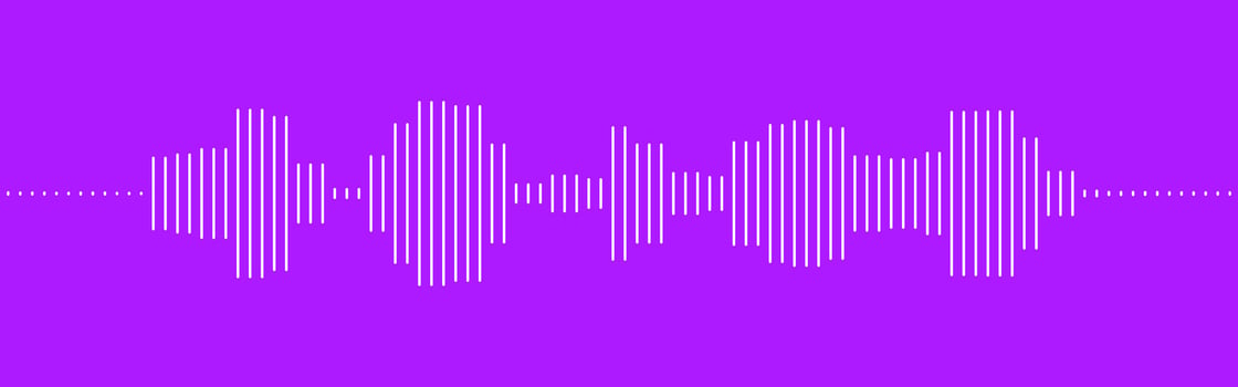 Audio waveform, music wave elements vector