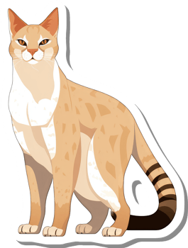 A Sand Cat Sitting Calmly and Gracefully png