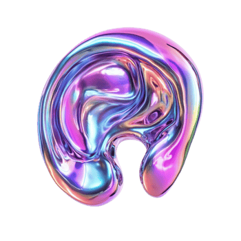 Abstract Fluid Art Piece with Neon Colors png