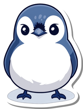 Adorable Cartoon Penguin Character Illustration png