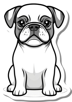 Adorable French Bulldog Puppy Sitting Calmly png