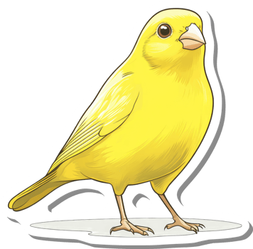 A Yellow Canary Bird Illustration Is Shown png