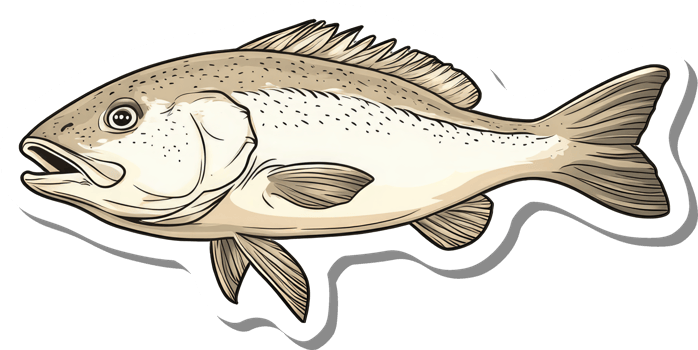 A Sticker Of A Detailed Fish Illustration png
