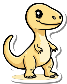 Adorable Baby Dinosaur Cartoon Character Illustration png