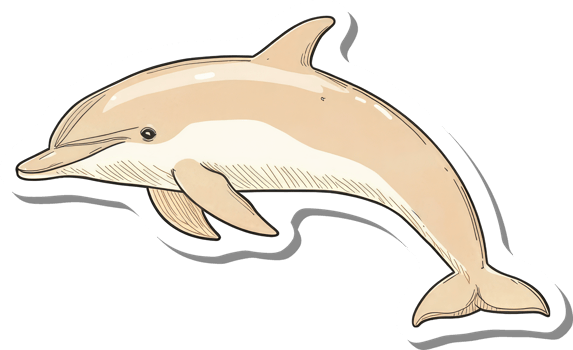 A Pale Beige Dolphin Leaping Gracefully Through Water png