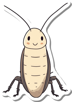A Cute Cartoon Cockroach Character Illustration png