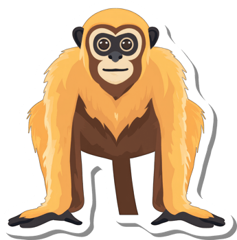 Golden Lion Tamarin Monkey Illustration Cartoon png