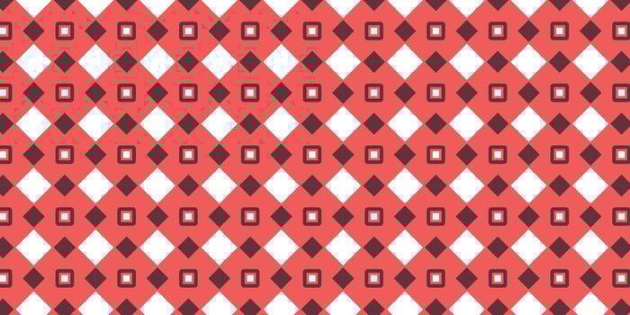 Red and White Geometric Pattern with Square Elements. illustration. vector