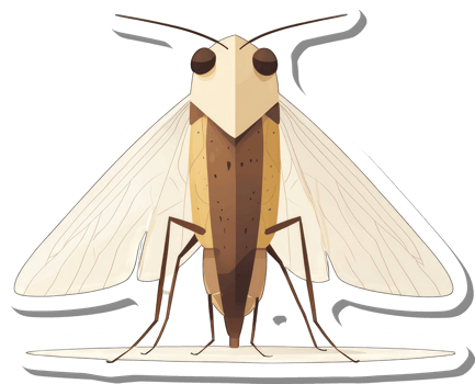 A Detailed Illustration Of A Brown And Beige Insect png