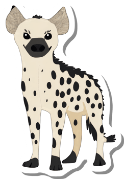 Spotted Hyena Cartoon Character Illustration png