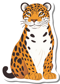 A Spotted Jaguar Sitting Calmly and Serene png