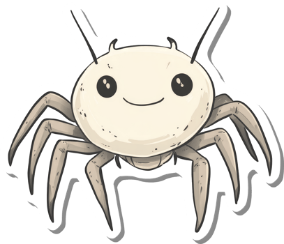Adorable Cartoon Crab Illustration Sticker Design png