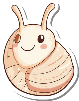 Adorable Cartoon Snail with Happy Expression and Shell png