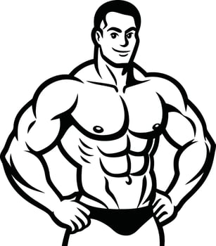 Body Fitness Silhouette Mascot vector