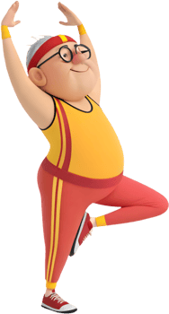 Male Acrobat Clipart for Posters, Invitations, and Branding. . png