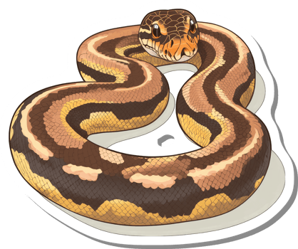 A Coiled Ball Python Showing Detailed Scalation png