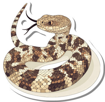 A Coiled Desert Rattlesnake Displays Its Striking Pattern png
