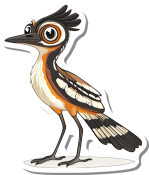 A Cartoon Illustration Of A Colorful Bird png