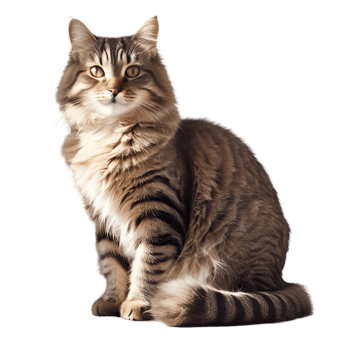 Portrait of a Domestic Tabby Cat png