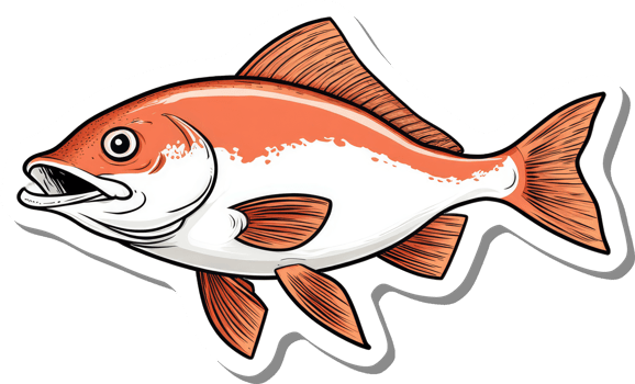 A Cartoon Illustration Of A Red Snapper Fish png