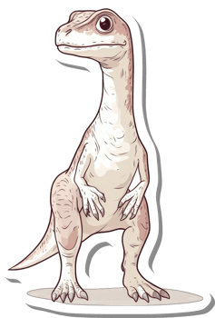 Adorable Baby Dinosaur Standing on Ground png