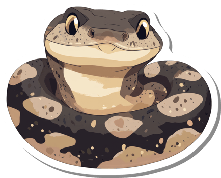 A Coiled Ball Python Portrait Shows Its Head png