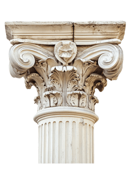 Ornate Corinthian Column Capital and Shaft png