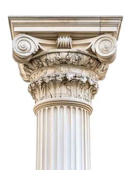 Ionic Column Capital Architectural Detail Displayed png