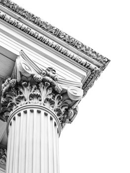 Ornate Corinthian Column Capital and Entablature Detail png