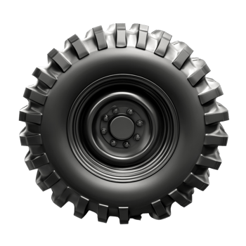 A Large Black Tire With A Metal Rim png