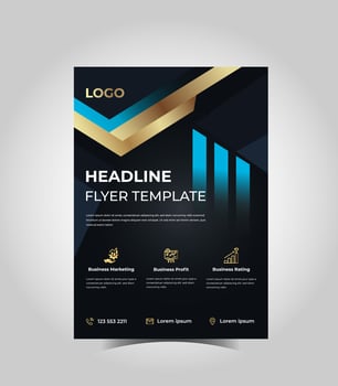 Premium corporate flyer template for advertising products, services, and business offerings vector