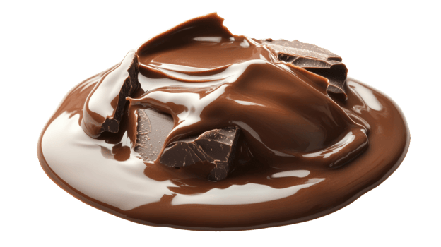 Melted Chocolate and Chocolate Pieces Swirled Together png