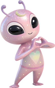 Elegant and Peaceful Alien Character in Cosmic Art. . png