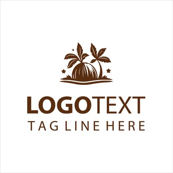 Golden Coconut Coconut Logo vector
