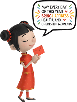 Festive Cheer and Joy in a Girls New Year Illustration. . png