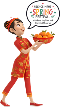 Festive Joy Captured in a Chinese Girls New Year Wish. . png