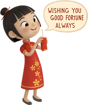 Happy Chinese Girl Celebrates New Year With Joyful Expression. . png