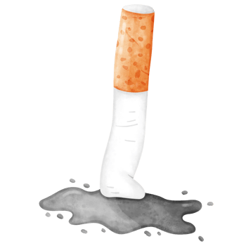 Crushed Cigarette with Ash png