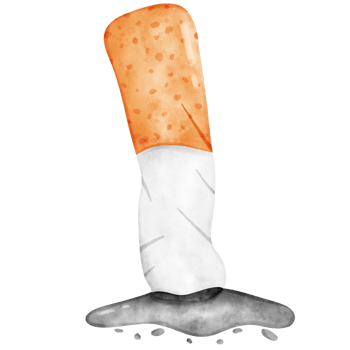 Cigarette and ash png