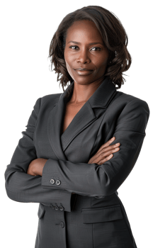 A black woman in a business suit png