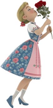 Cute and Stylish Cartoon Illustration of a Charming Lady. . png