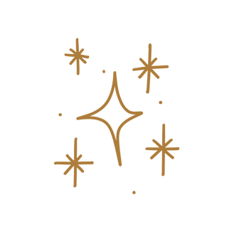 Sparkles and Stars, shining, Gold png