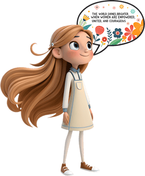 Motivational Clipart with Empowering Womens Day Quote. . png