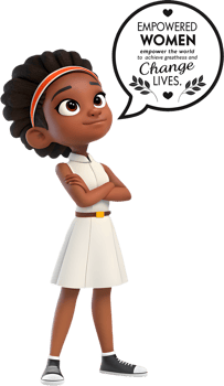 Womens Day Inspirational Clipart Featuring Empowered Female Role Model. . png