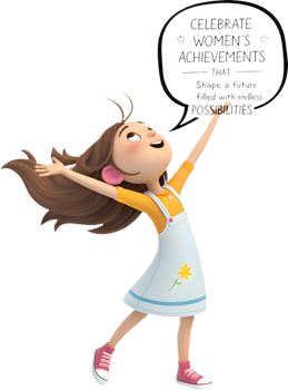 Womens Day Clipart Featuring Empowering Woman and Motivational Quote. . png