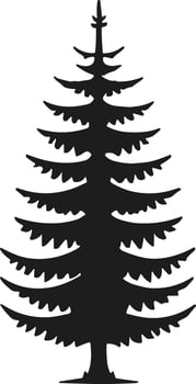Elegant Pine Tree Silhouette Design vector