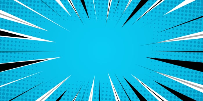 Comic book background with black and white rays vector