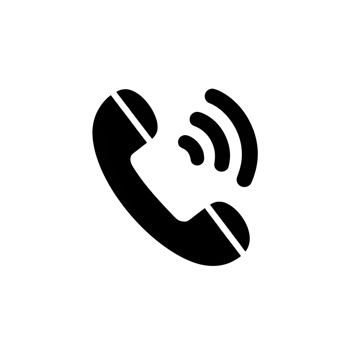 a simple black and white phone icon png